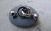 Accessories - 5 Sets Of Platinum Tone Brass Ring Cord Clasp 14x38mm A7689