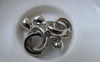 Accessories - 5 Sets Of Platinum Tone Brass Ring Cord Clasp 14x38mm A7689
