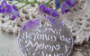 Accessories - 5 Silver Moon Round Pendants Charms 37.5mm A1645