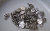 Accessories - 50 Pc Of Antique Silver Heart Mail Charms 6x10mm A1303