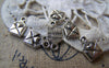 Accessories - 50 Pc Of Antique Silver Heart Mail Charms 6x10mm A1303