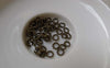 Accessories - 50 Pcs Antique Bronze Brass Twisted Coiled Loop Jump Ring 1.2x5mm A6058
