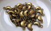 Accessories - 50 Pcs Antique Bronze Crescent Moon Connector Charms 6x15mm A5211