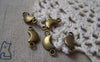 Accessories - 50 Pcs Antique Bronze Crescent Moon Connector Charms 6x15mm A5211