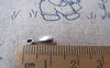 Accessories - 50 Pcs Antique Silve Fat Tear Drop Teardrop Charms 5x9mm A970