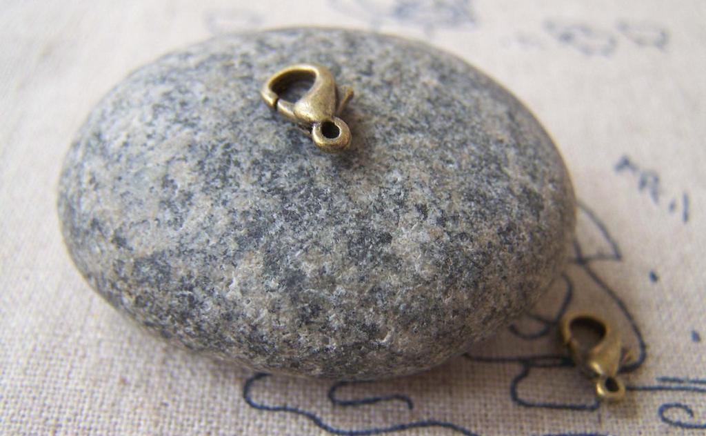 Accessories - 50 Pcs Antiqued Bronze Lobster Clasp 10mm A4131