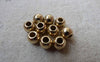 Accessories - 50 Pcs Gold Coated CCB Plastic 3D Large Hole Ball Beads 6mm A6689