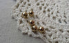 Accessories - 50 Pcs Gold Coated CCB Plastic 3D Large Hole Ball Beads 6mm A6689