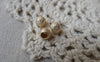 Accessories - 50 Pcs Gold Plated Brass Sand Star Dust Beads Large Hole Beads 6mm A7066