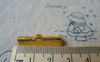 Accessories - 50 Pcs Gold Ribbon Ends Clamps Fasteners Clasps 25mm A5355