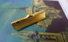Accessories - 50 Pcs Gold Ribbon Ends Clamps Fasteners Clasps 25mm A5355