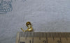 Accessories - 50 Pcs Gold Tone Brass Thick Fold Over Clamshell Clasps Bead Tips 4.5mm  A7707