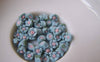 Accessories - 50 Pcs Of Acid Blue Ceramic Flower Cabochon 6mm A4547