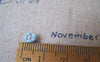 Accessories - 50 Pcs Of Acid Blue Ceramic Flower Cabochon 6mm A4547