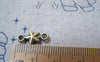 Accessories - 50 Pcs Of Antique Bronze 3D Star Connector Charms 7x14mm A4815