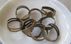 Accessories - 50 Pcs Of Antique Bronze Adjustable Ring Bases With 8mm Pad A2361