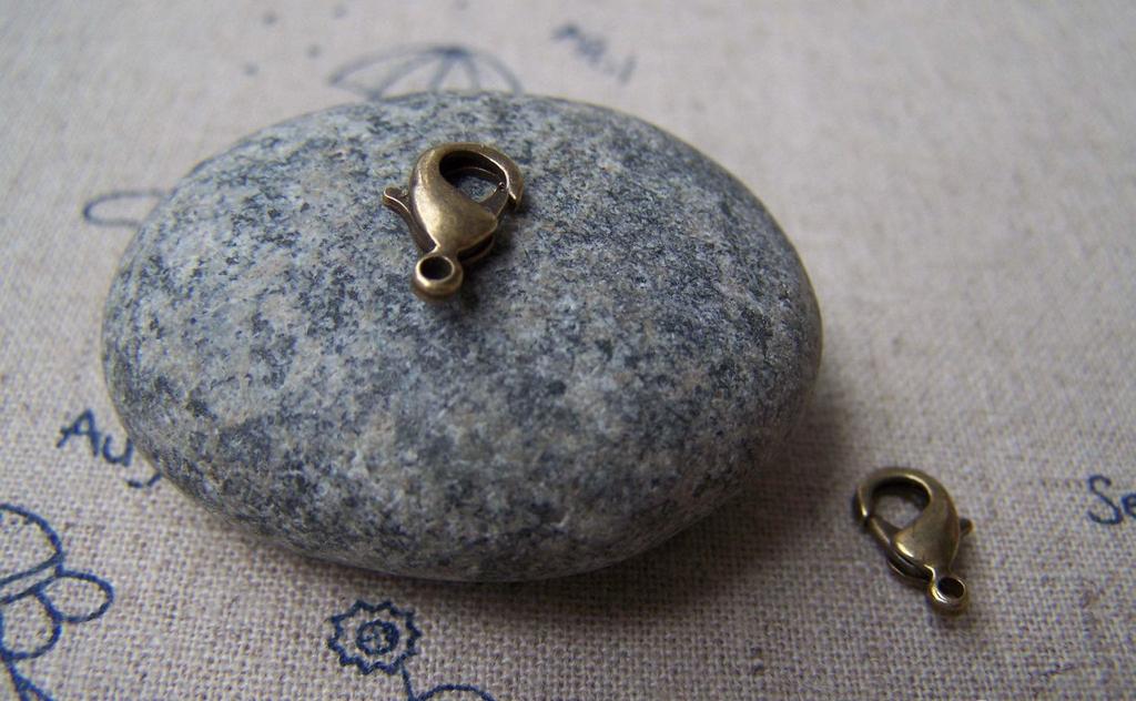 Accessories - 50 Pcs Of Antique Bronze Brass Lobster Claw Clasps 6x12mm A2754