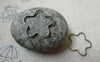 Accessories - 50 Pcs Of Antique Bronze Brass Plum Flower Rings 19mm A6287