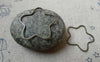 Accessories - 50 Pcs Of Antique Bronze Brass Plum Flower Rings 25mm A6288