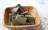 Accessories - 50 Pcs Of Antique Bronze Brass Ribbon Ends Clamps Fasteners Clasps 10mm A2132