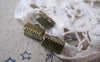 Accessories - 50 Pcs Of Antique Bronze Brass Ribbon Ends Clamps Fasteners Clasps 10mm A2132
