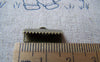 Accessories - 50 Pcs Of Antique Bronze Brass Ribbon Ends Clamps Fasteners Clasps 16mm A2118