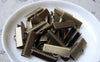 Accessories - 50 Pcs Of Antique Bronze Brass Ribbon Ends Clamps Fasteners Clasps 20mm A2123