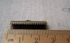 Accessories - 50 Pcs Of Antique Bronze Brass Ribbon Ends Clamps Fasteners Clasps 25mm A2780