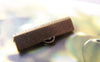 Accessories - 50 Pcs Of Antique Bronze Brass Ribbon Ends Clamps Fasteners Clasps 25mm A2780