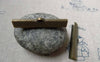 Accessories - 50 Pcs Of Antique Bronze Brass Ribbon Ends Clamps Fasteners Clasps 30mm A5507