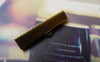 Accessories - 50 Pcs Of Antique Bronze Brass Ribbon Ends Clamps Fasteners Clasps 30mm A5507
