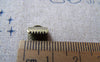 Accessories - 50 Pcs Of Antique Bronze Brass Ribbon Ends Clamps Fasteners Clasps 8mm A2133