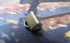 Accessories - 50 Pcs Of Antique Bronze Brass Ribbon Ends Clamps Fasteners Clasps 8mm A2133