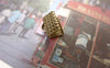 Accessories - 50 Pcs Of Antique Bronze Brass Ribbon Ends Clamps Fasteners Clasps 8mm A7437