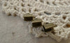 Accessories - 50 Pcs Of Antique Bronze Brass Ribbon Ends Clamps Fasteners Clasps 8mm A7437
