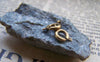Accessories - 50 Pcs Of Antique Bronze Brass Spring Ring Clasps 6mm A3389