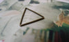Accessories - 50 Pcs Of Antique Bronze Brass Triangle Rings 15mm A6843
