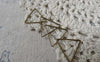 Accessories - 50 Pcs Of Antique Bronze Brass Triangle Rings 15mm A6843