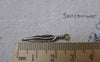 Accessories - 50 Pcs Of Antique Bronze Feather Charms 5x28mm A7223