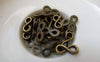Accessories - 50 Pcs Of Antique Bronze Figure 8 Connector Charms 5.5x12.5mm A6220