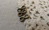 Accessories - 50 Pcs Of Antique Bronze Figure 8 Connector Charms 5.5x12.5mm A6220