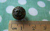 Accessories - 50 Pcs Of Antique Bronze Filigree Ball Spacer Beads Size 12mm A1979