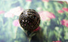 Accessories - 50 Pcs Of Antique Bronze Filigree Ball Spacer Beads Size 12mm A1979