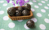 Accessories - 50 Pcs Of Antique Bronze Filigree Ball Spacer Beads Size 12mm A1979