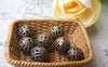 Accessories - 50 Pcs Of Antique Bronze Filigree Ball Spacer Beads Size 8mm A1972
