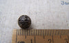 Accessories - 50 Pcs Of Antique Bronze Filigree Ball Spacer Beads Size 8mm A1972