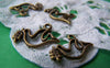 Accessories - 50 Pcs Of Antique Bronze Filigree Dove Bird Charms 10x17mm A255
