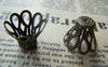 Accessories - 50 Pcs Of Antique Bronze Filigree Iron Bead Caps 12x16mm A2043