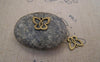 Accessories - 50 Pcs Of Antique Bronze Flat Filigree Butterfly Charms 12x14mm A5184