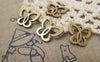 Accessories - 50 Pcs Of Antique Bronze Flat Filigree Butterfly Charms 12x14mm A5184